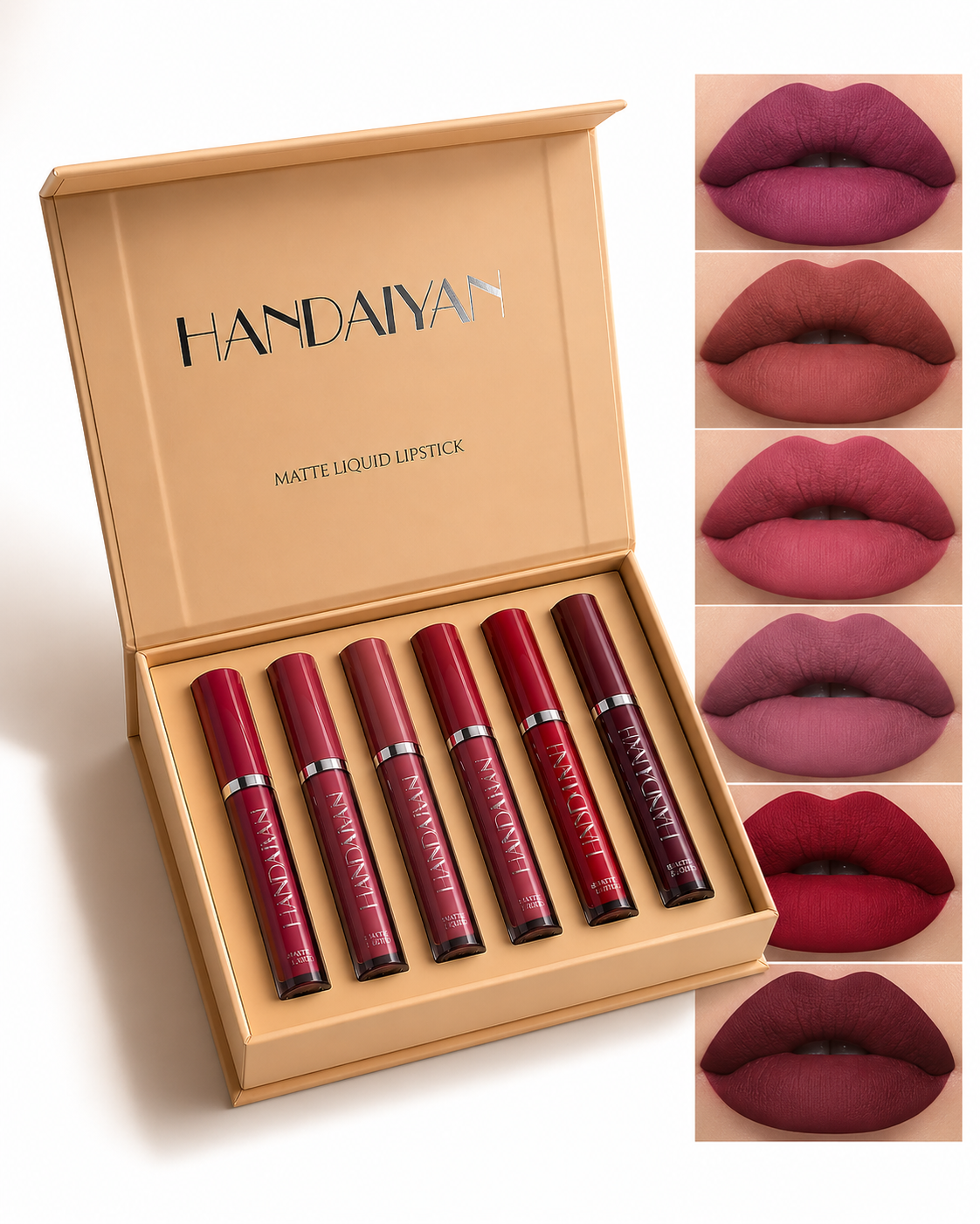Set Premium de Labiales Mate 6-en-1