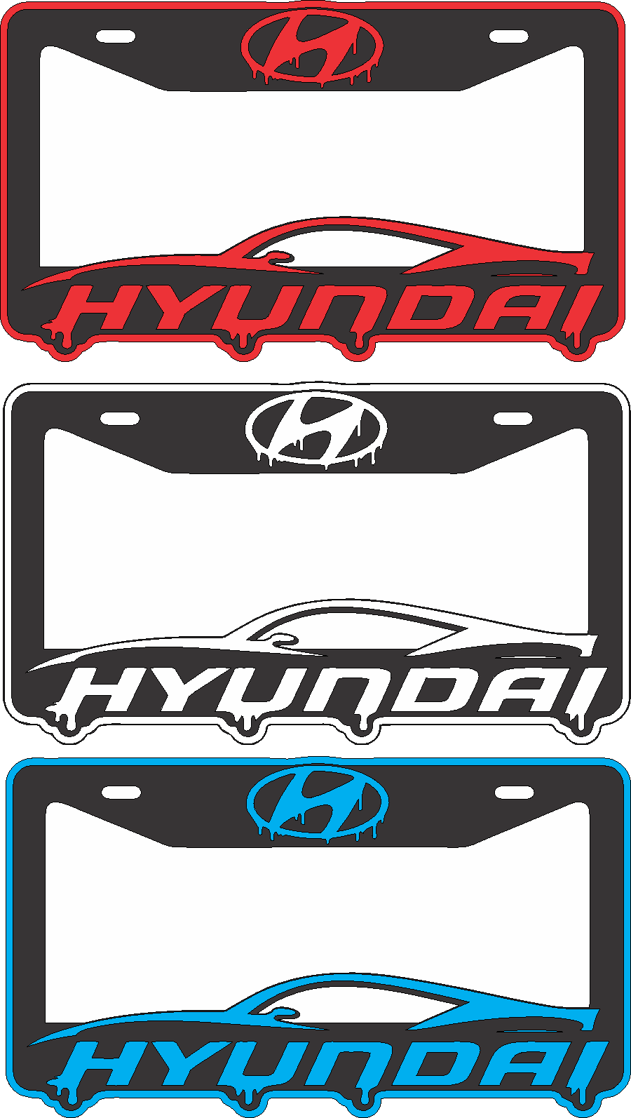 Porta placa -Hyundai