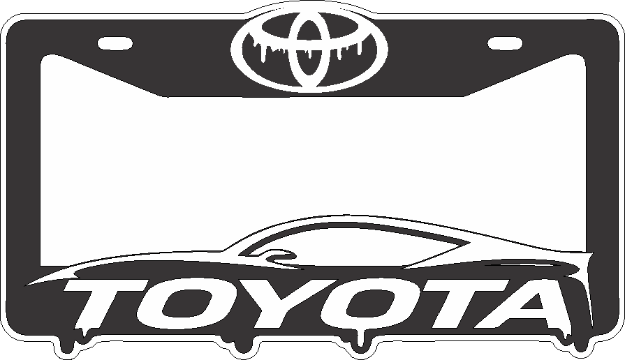 Porta placa-TOYOTA